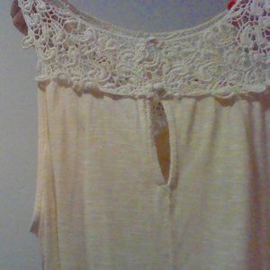 Front laced flowy peach tank top for summer